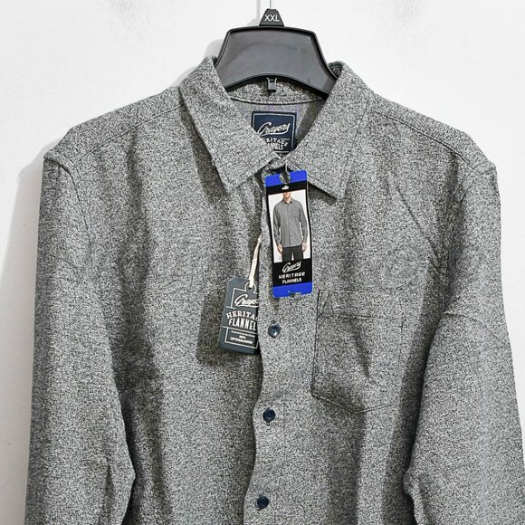 NWT Grayers Men's Heritage Flannel Long Sleeve  in Gray - Picture 8 of 8